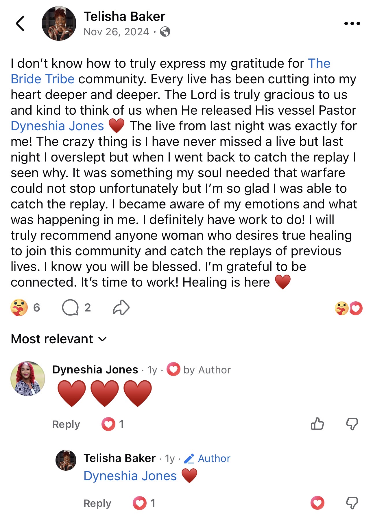 Testimony from Telisha Baker